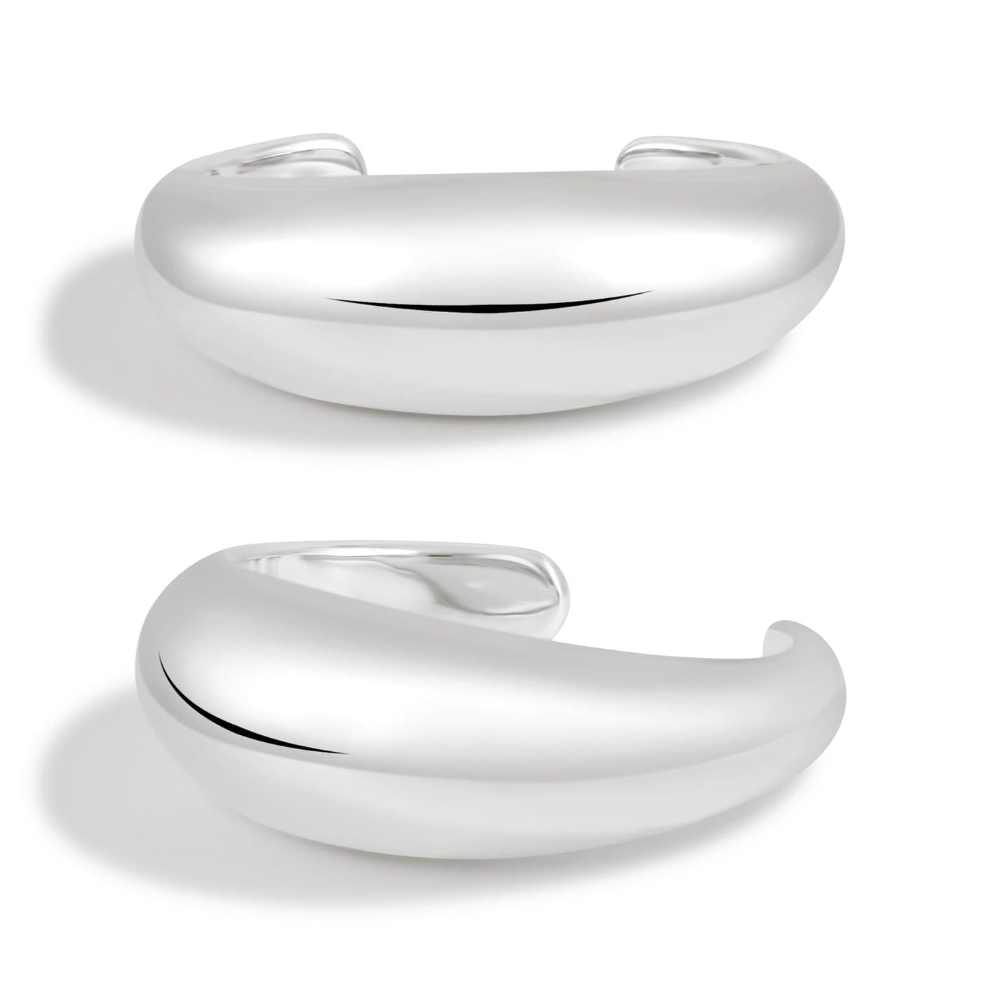 Wave Cuff in sterling silver