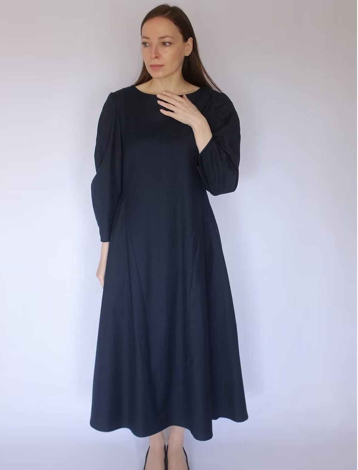 Midi dress in three wedges