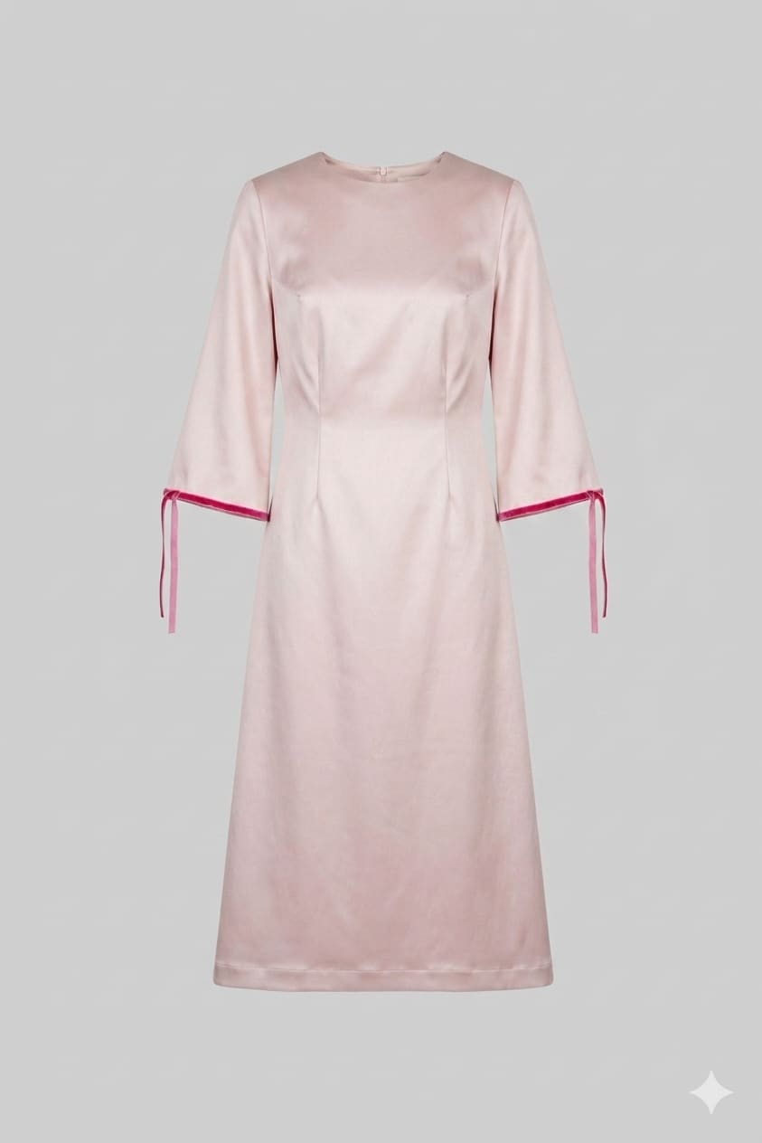 Soft Pink Satin Dress