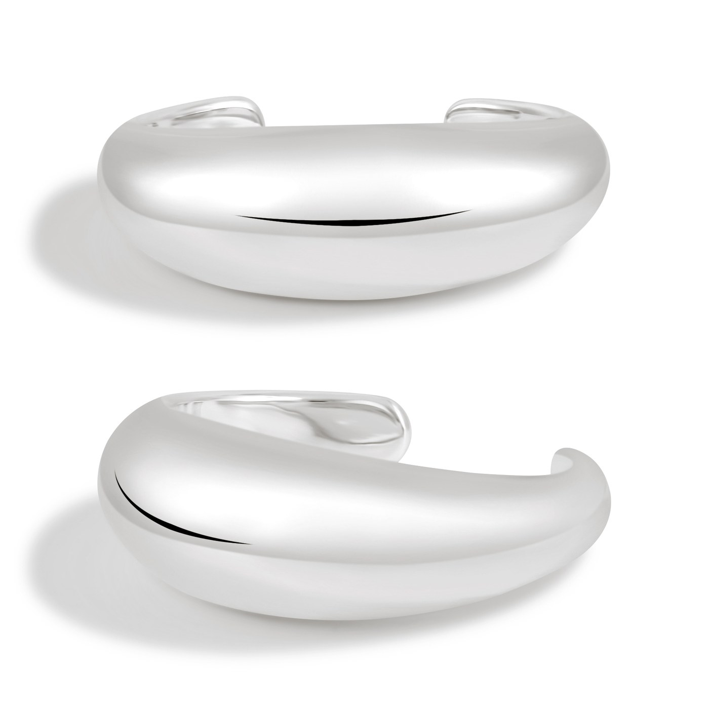 Wave Cuff in sterling silver